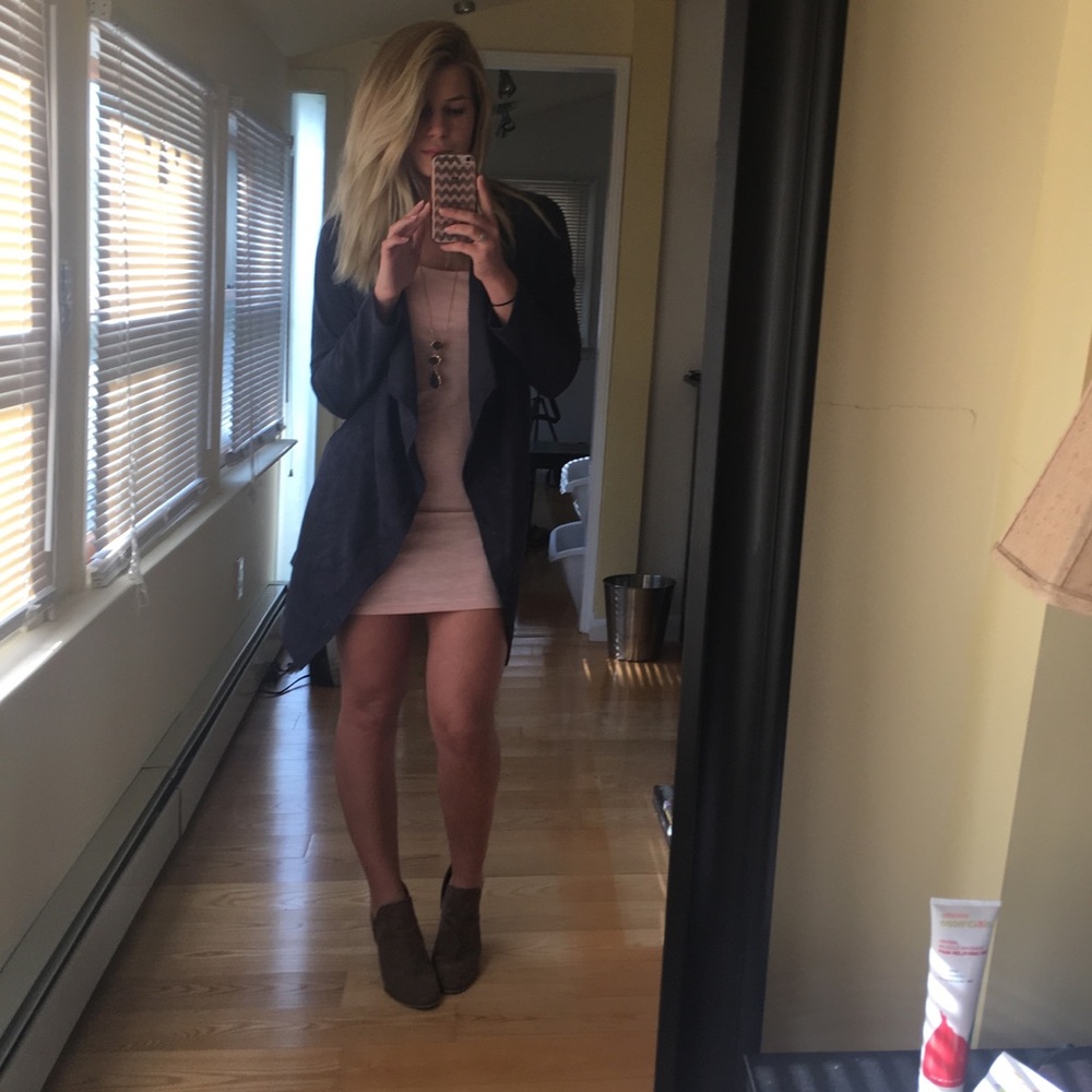 Blush Pink Knit Mini dress